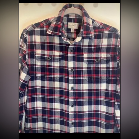 Jachs Mens size small flannel plaid checkered shirt 100% cotton - Picture 6 of 16